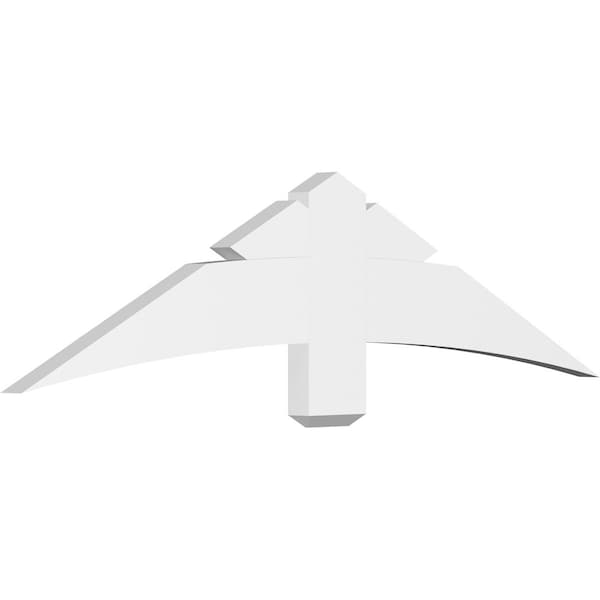 Ekena Millwork Alberta Architectural Grade PVC Gable Bracket, 60"W x 15"H x 2"D x 6"F, 6/12 Pitch GBP060X15X0206ALB00 - main